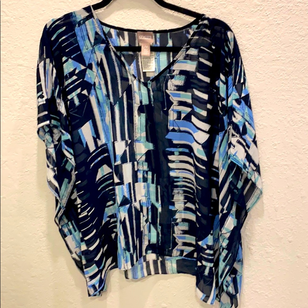 Chicos sheer cover Top